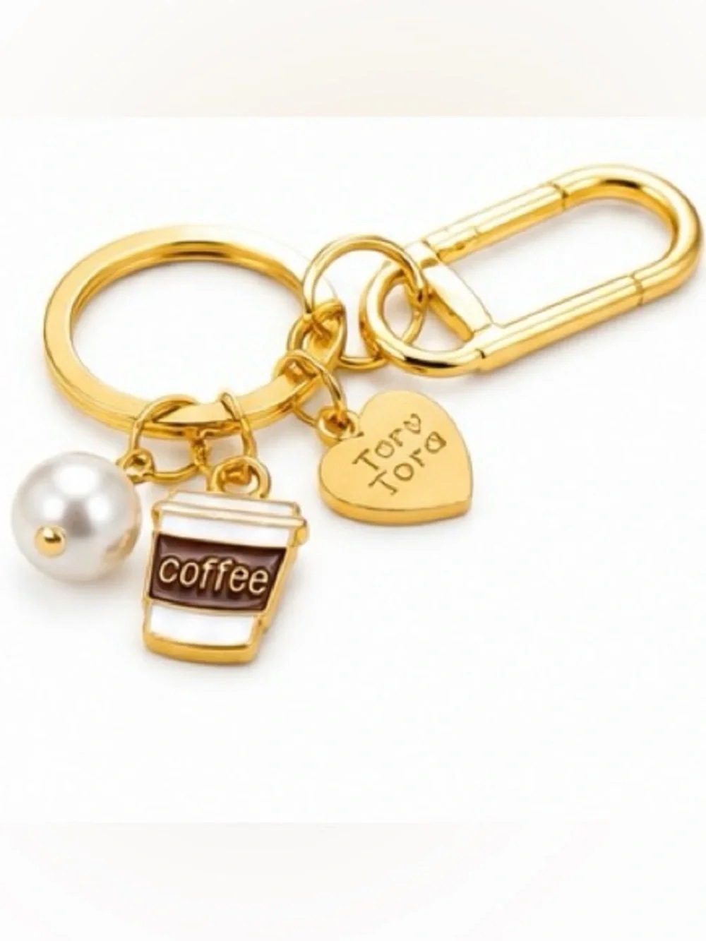 Charm Tory Toro Handmade Positive Crochet Coffee Cup Keychain ☕️👜
